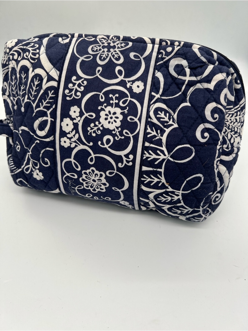 Vera Bradley Quilted Navy Floral Cosmetic Pouch